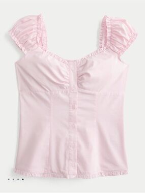 NWT Hollister On/Off-The-Shoulder Ruffle Trim Top